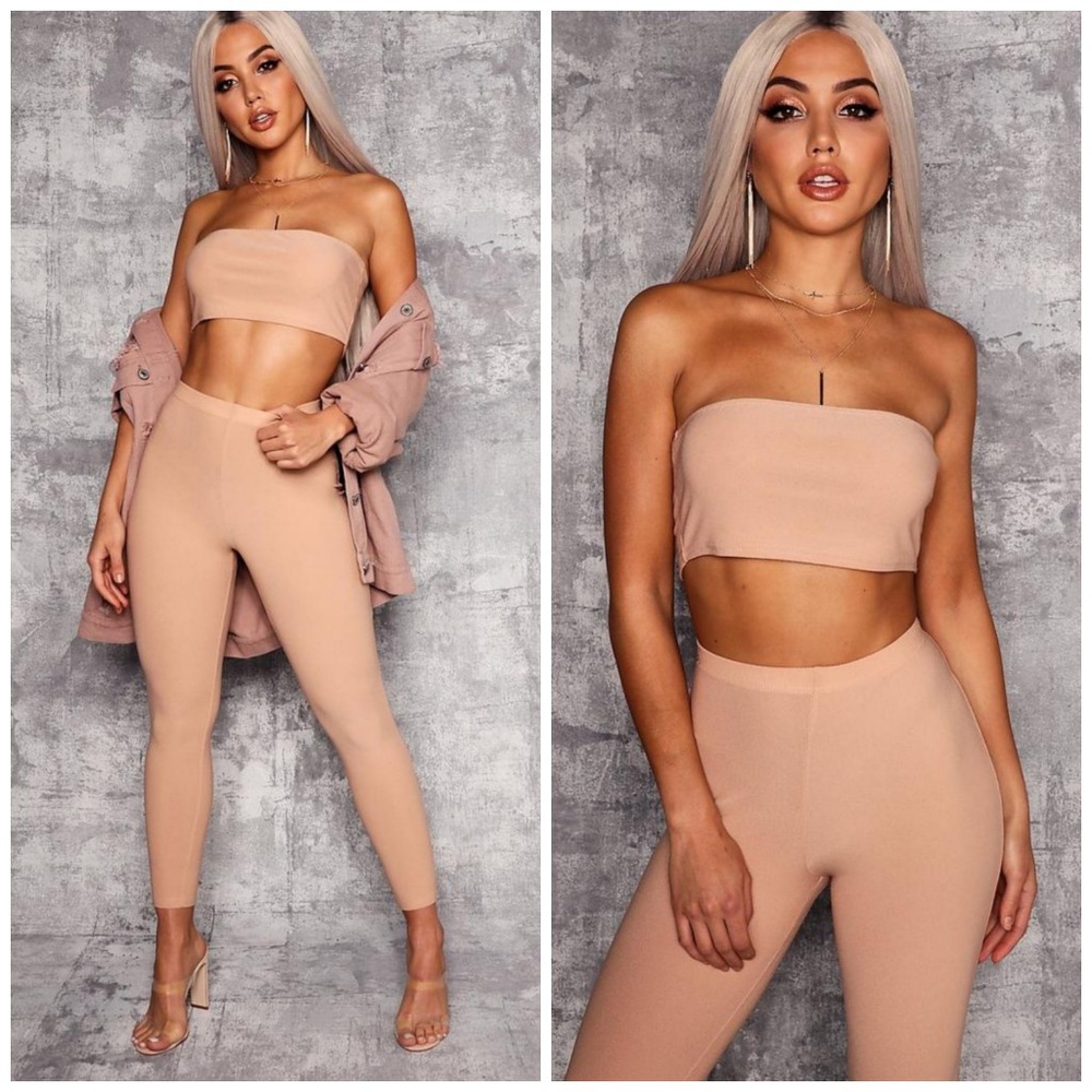 ❗SALE❗🌟Kimmie 2 Piece Bandeau/Trousers Set STONE